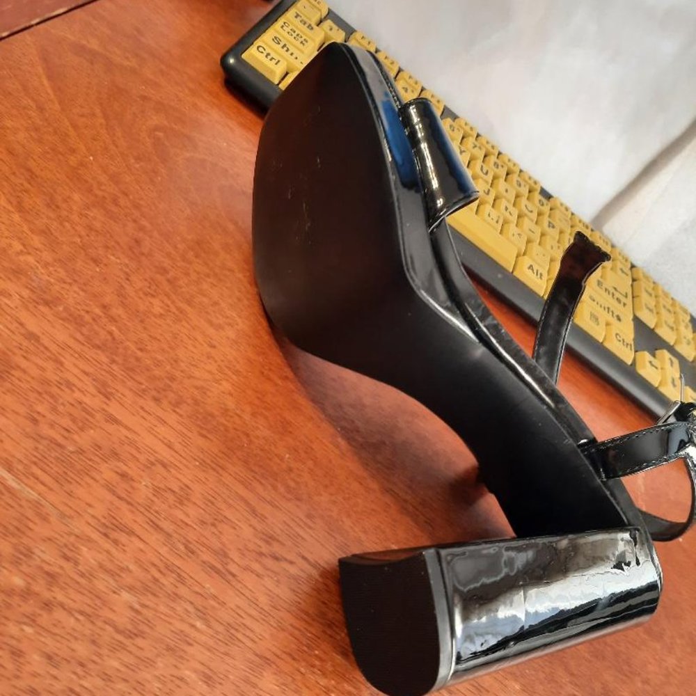 Steve Madden Platform Chunk Heel Black Size 11 Worn Once Excellent Condition - Picture 5 of 9